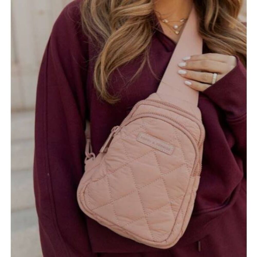 Popsy Quilted Pink Crossbody Bag